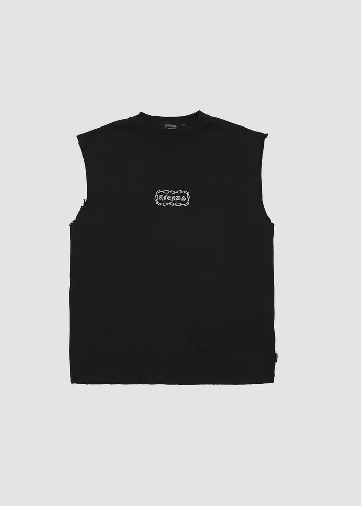 Afends Spiritual Heavyweight Sleeveless Tee - Stone Black