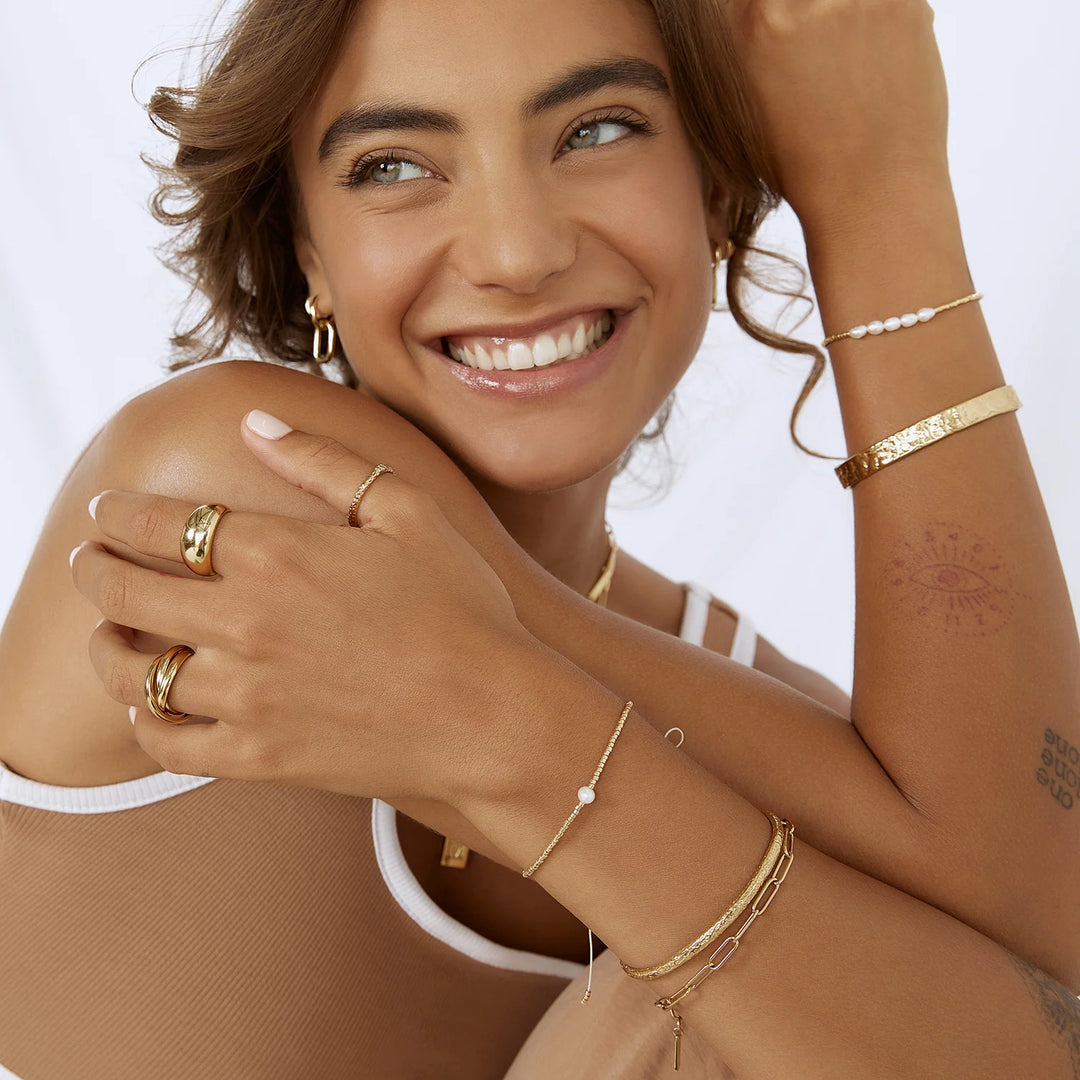Arms Of Eve River Gold and Pearl Bracelet