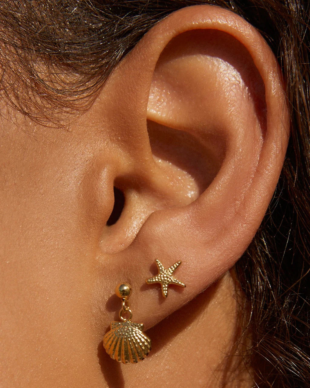 Arms Of Eve Starfish Gold Studs