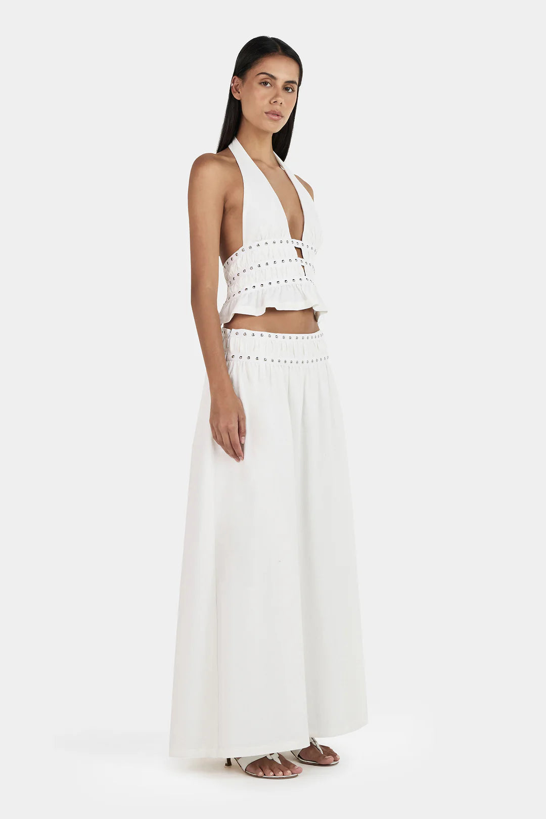 Ownley Mavis Studded Top-Ivory