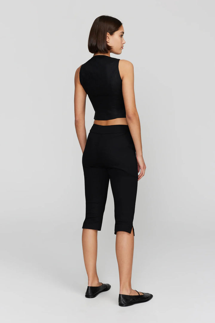 Ownley Melanie Linen Vest - Black
