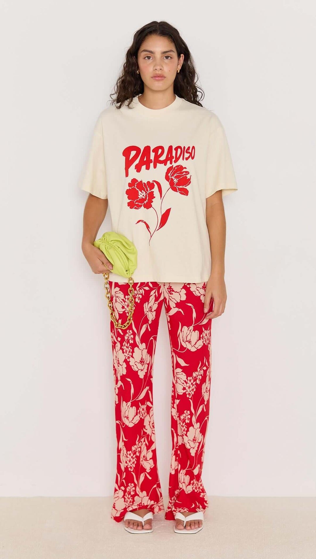 MinkPink Paradiso Oversize Tee - Cream