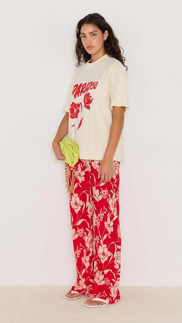 MinkPink Paradiso Oversize Tee - Cream
