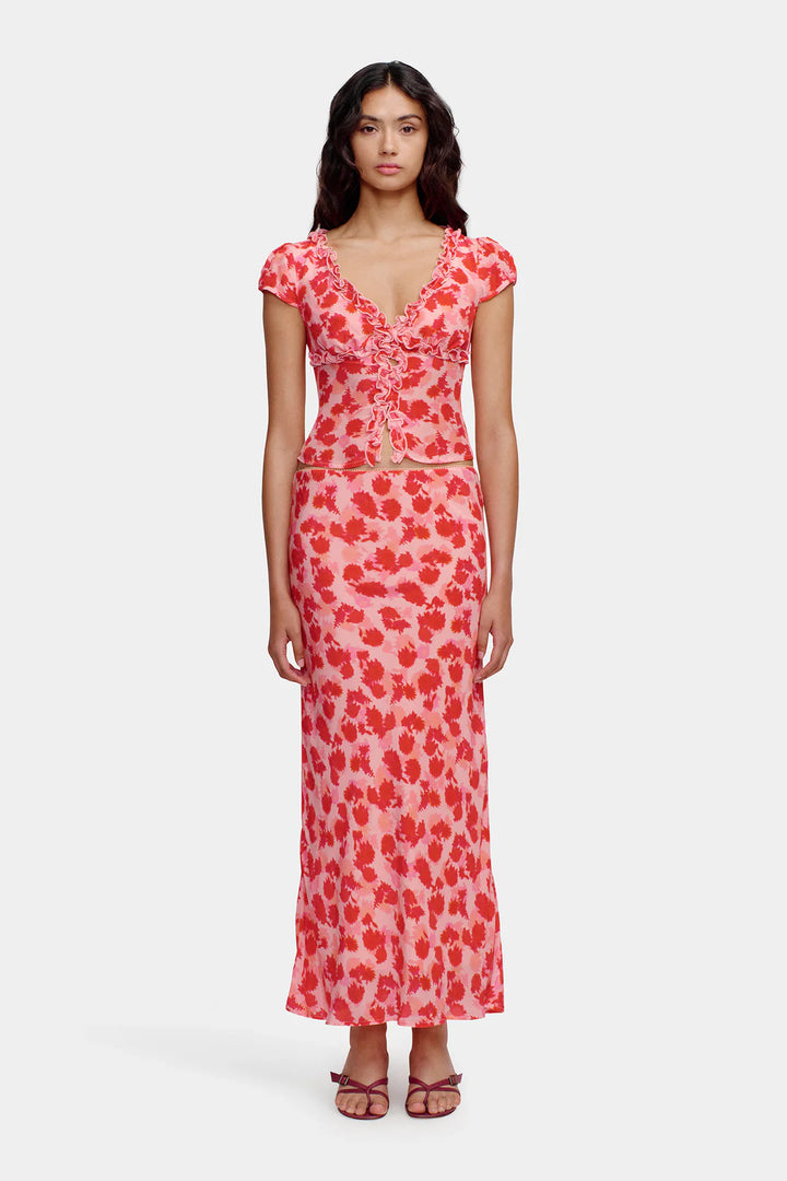 Ownley Mika Slip Skirt - Strawberry Fields
