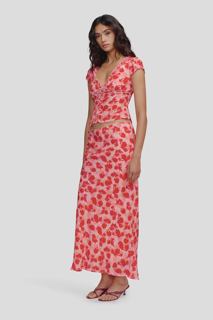 Ownley Mika Slip Skirt - Strawberry Fields