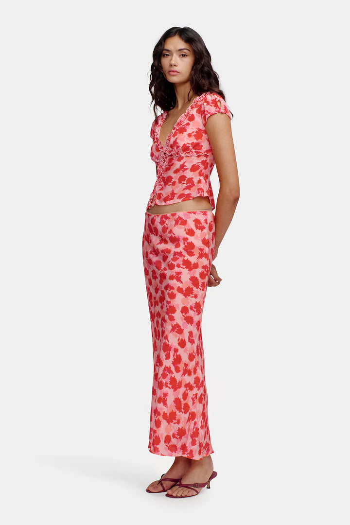 Ownley Mika Slip Skirt - Strawberry Fields