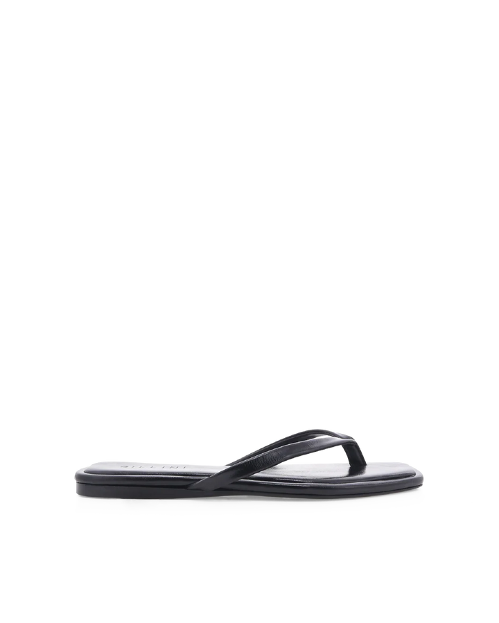 Billini Millicent Thong Slide-Black Shine