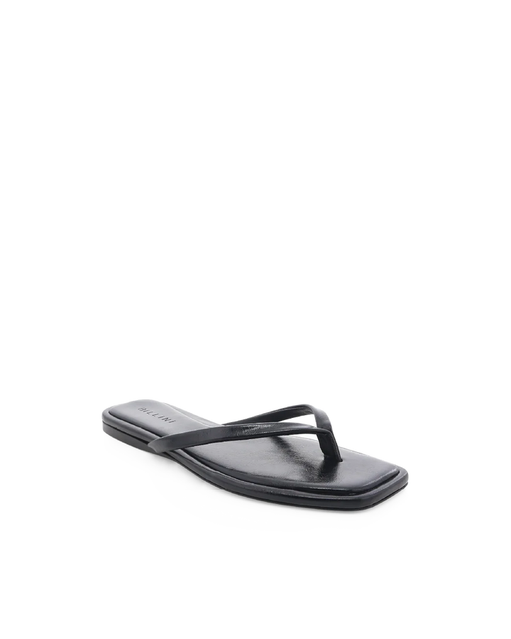 Billini Millicent Thong Slide-Black Shine