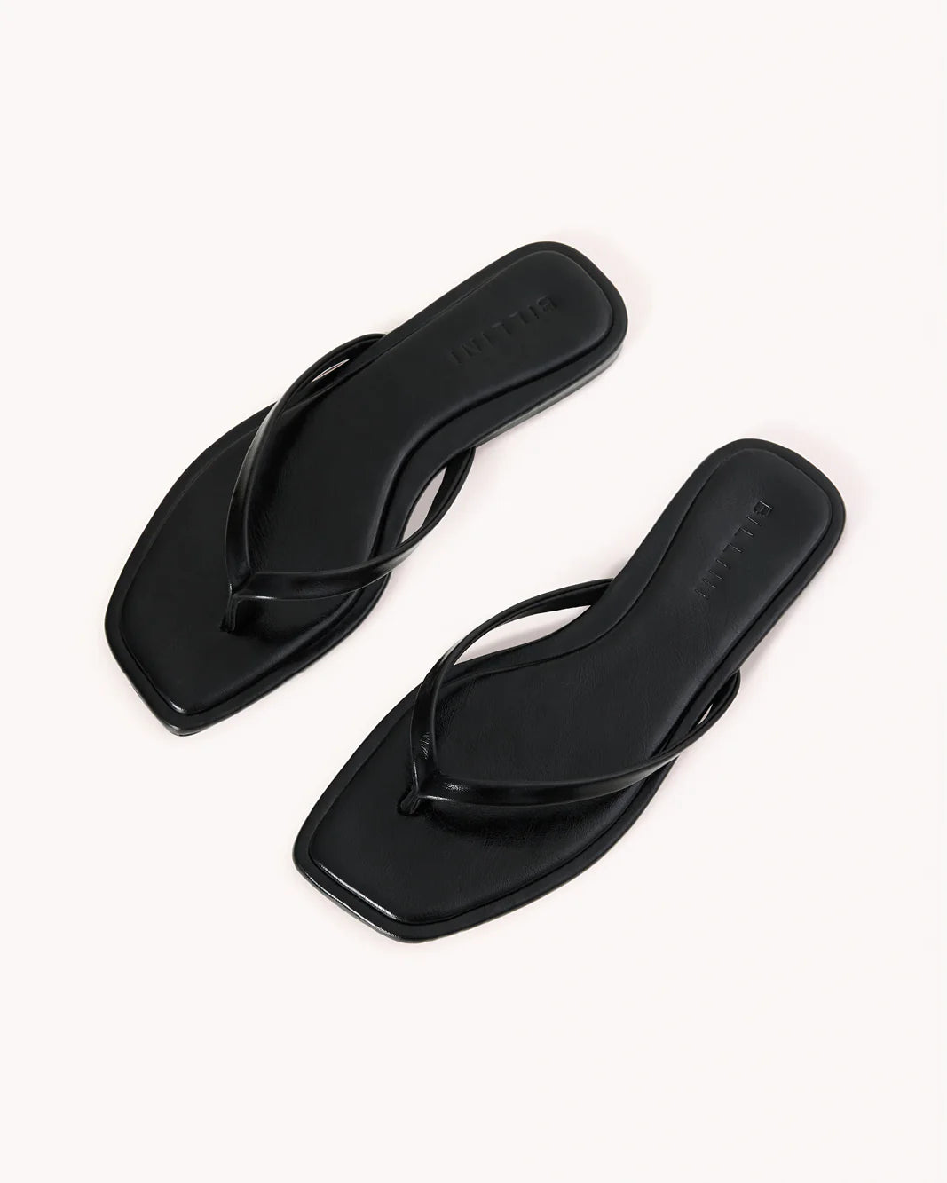 Billini Millicent Thong Slide-Black Shine