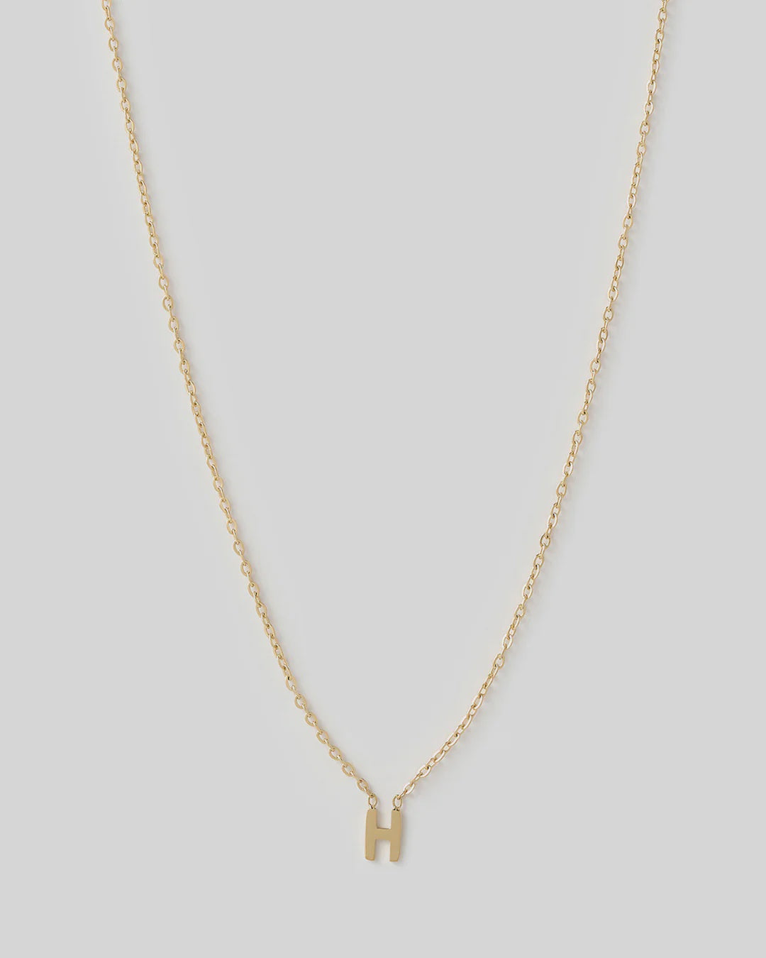 Arms Of Eve Mini Initial Gold Necklace - H