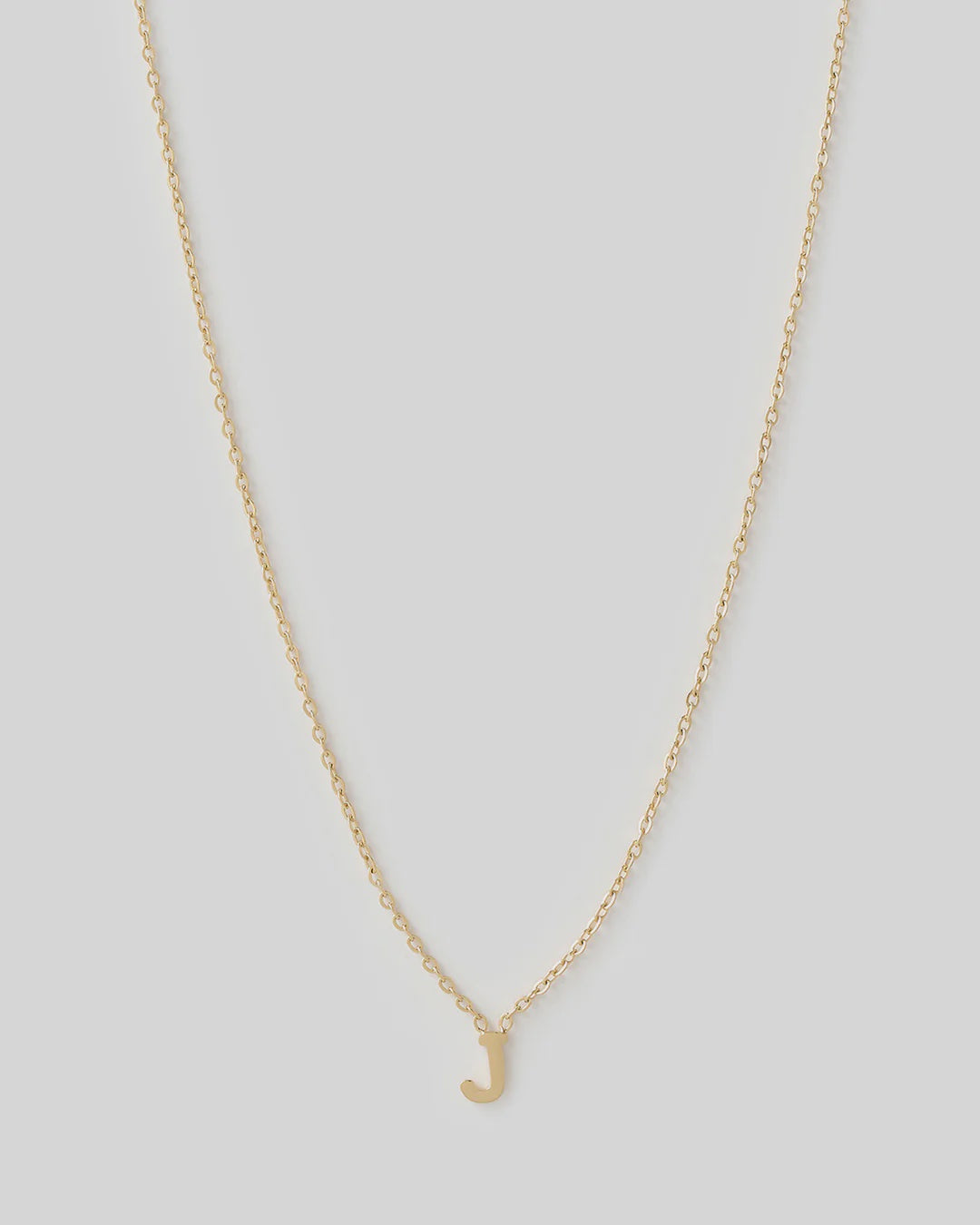 Arms Of Eve Mini Initial Gold Necklace - J