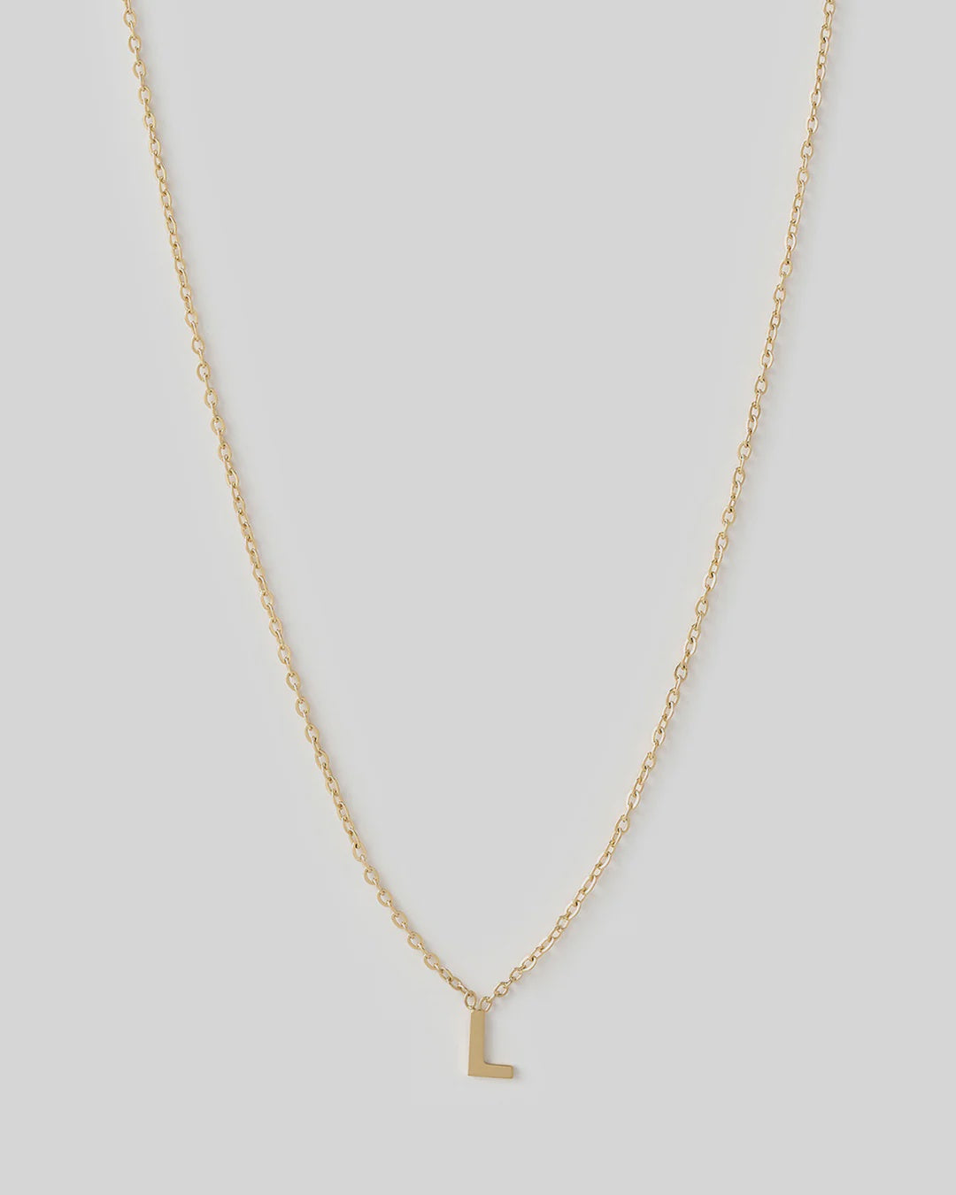 Arms Of Eve Mini Initial Gold Necklace - L