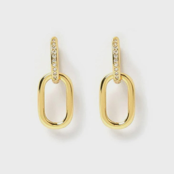 Arms Of Eve Molly Zircon Gold Earrings