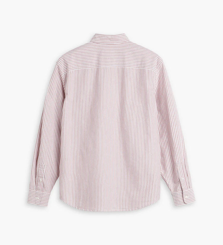 Levi's Authentic Button Down Shirt - Waylon Stripe Russet Brown