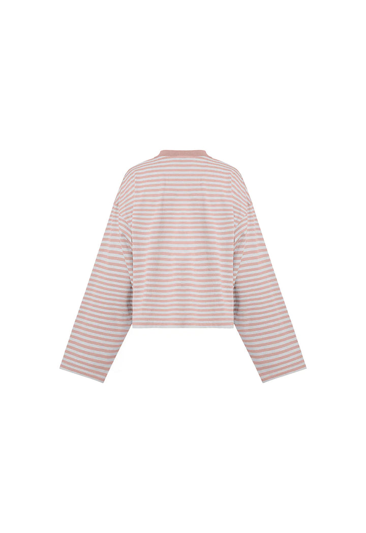 Lioness Bloom Long Sleeve - Muted Pastels Stripe