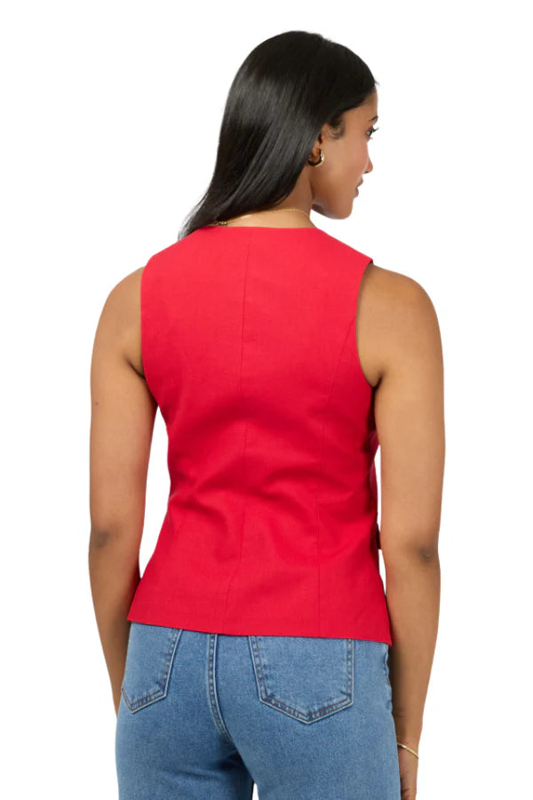 All About Eve Mavis Vest-Red