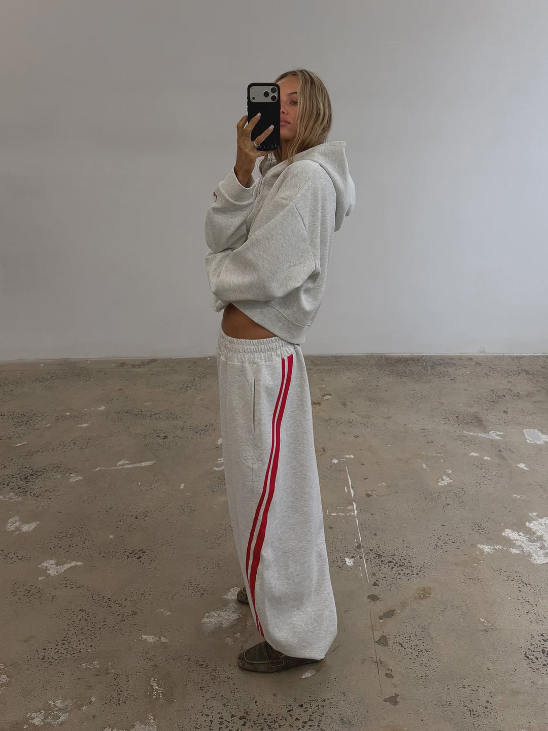SSAINT Barrel Trackpant - Grey/Red