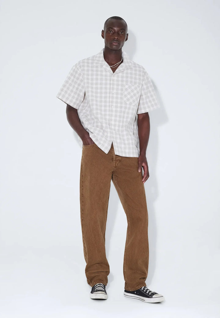 Dr Denim Miles Shirt - Ecru Summer Check