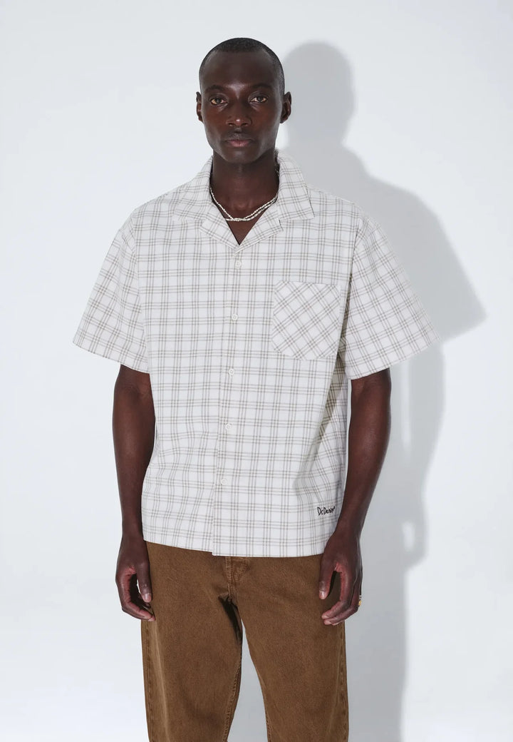 Dr Denim Miles Shirt - Ecru Summer Check