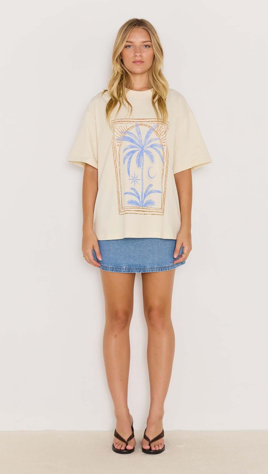MinkPink Sirena Oversize Tee - Cream