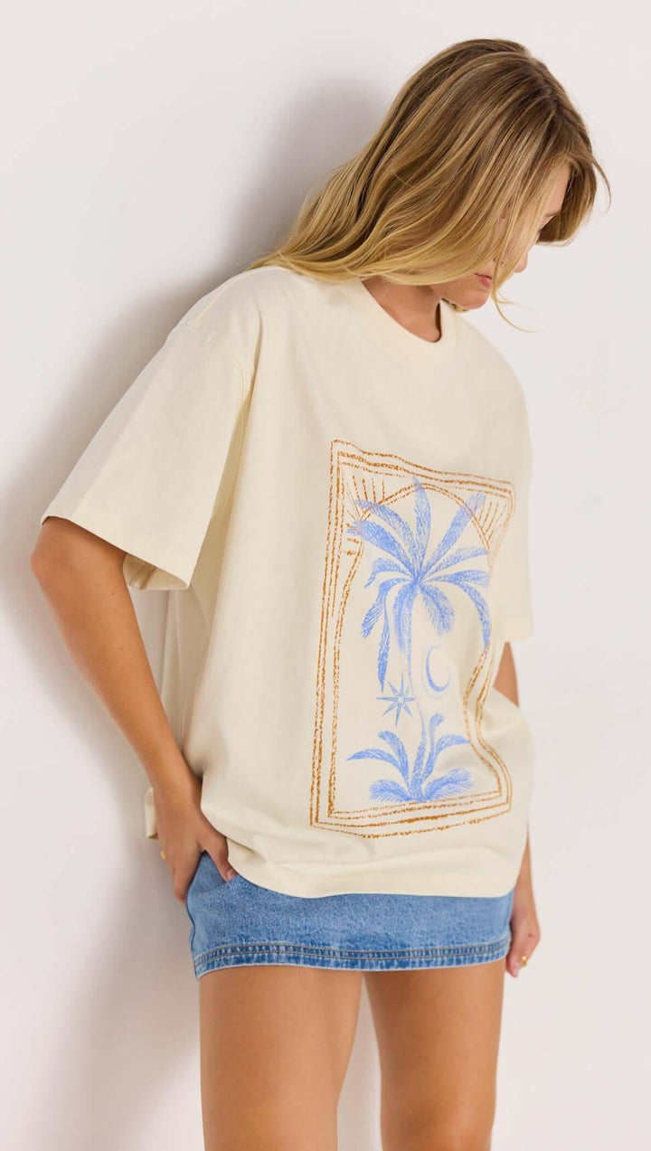 MinkPink Sirena Oversize Tee - Cream