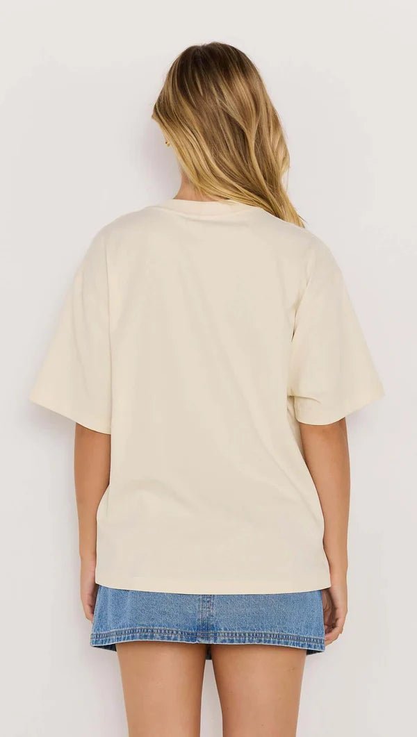 MinkPink Sirena Oversize Tee - Cream