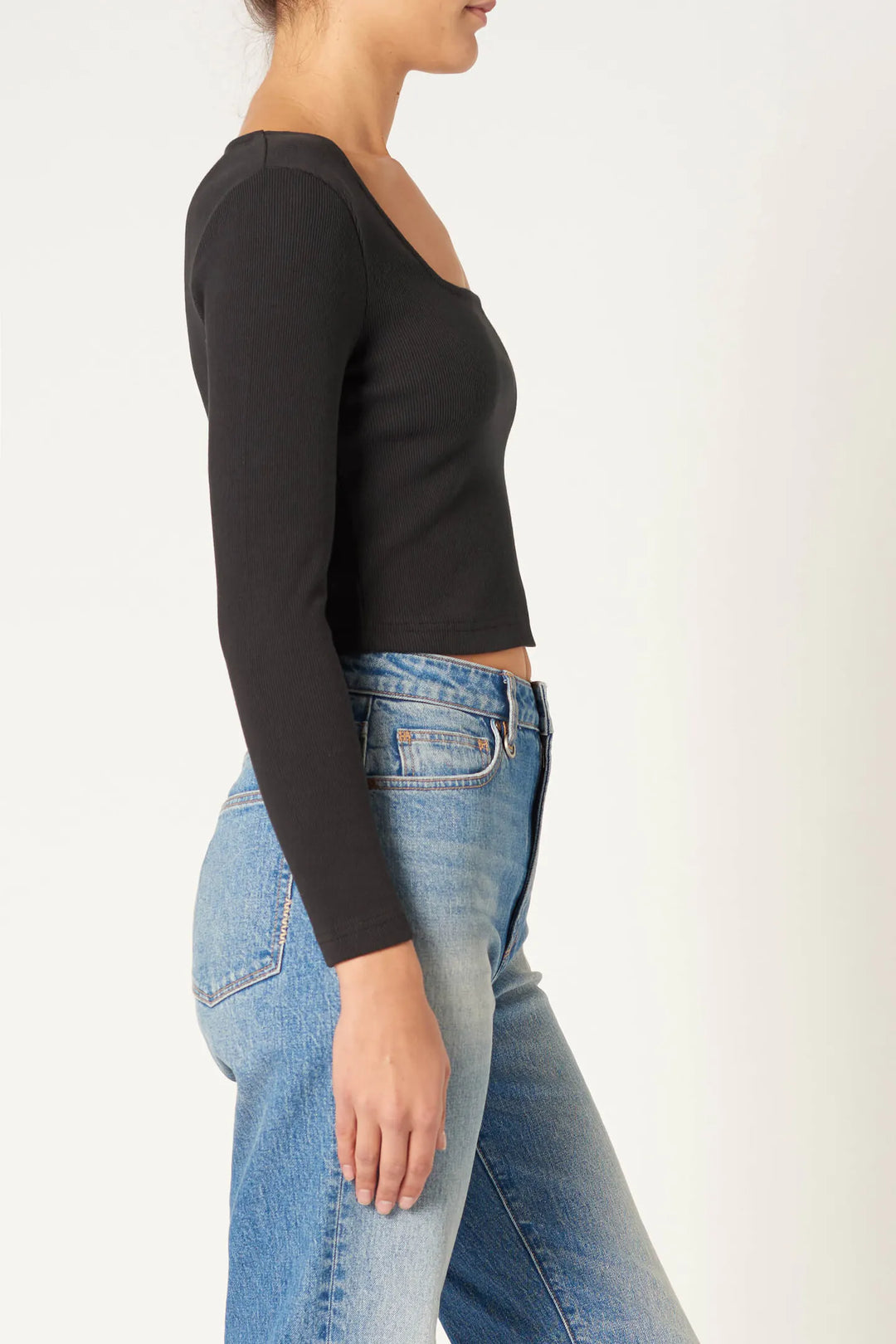 Jonesy Square Neck Top - Black