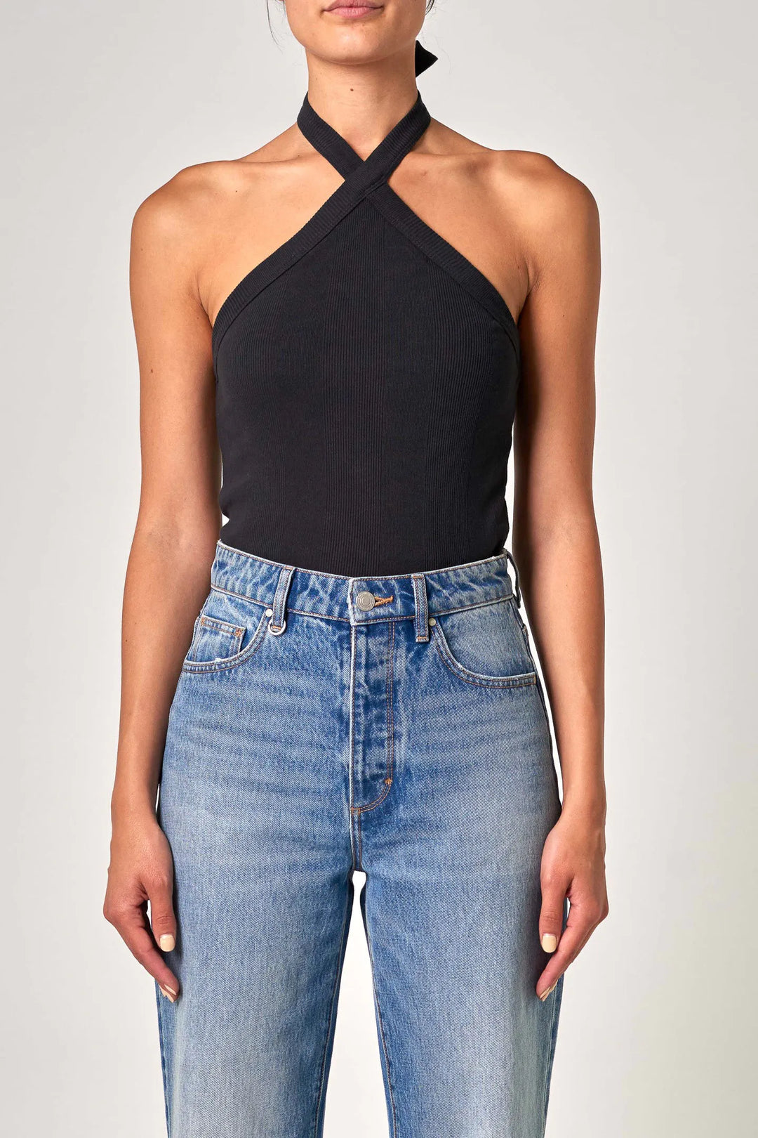 Neuw Denim Frenchie Halter Top - Black