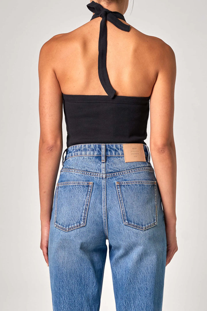 Neuw Denim Frenchie Halter Top - Black