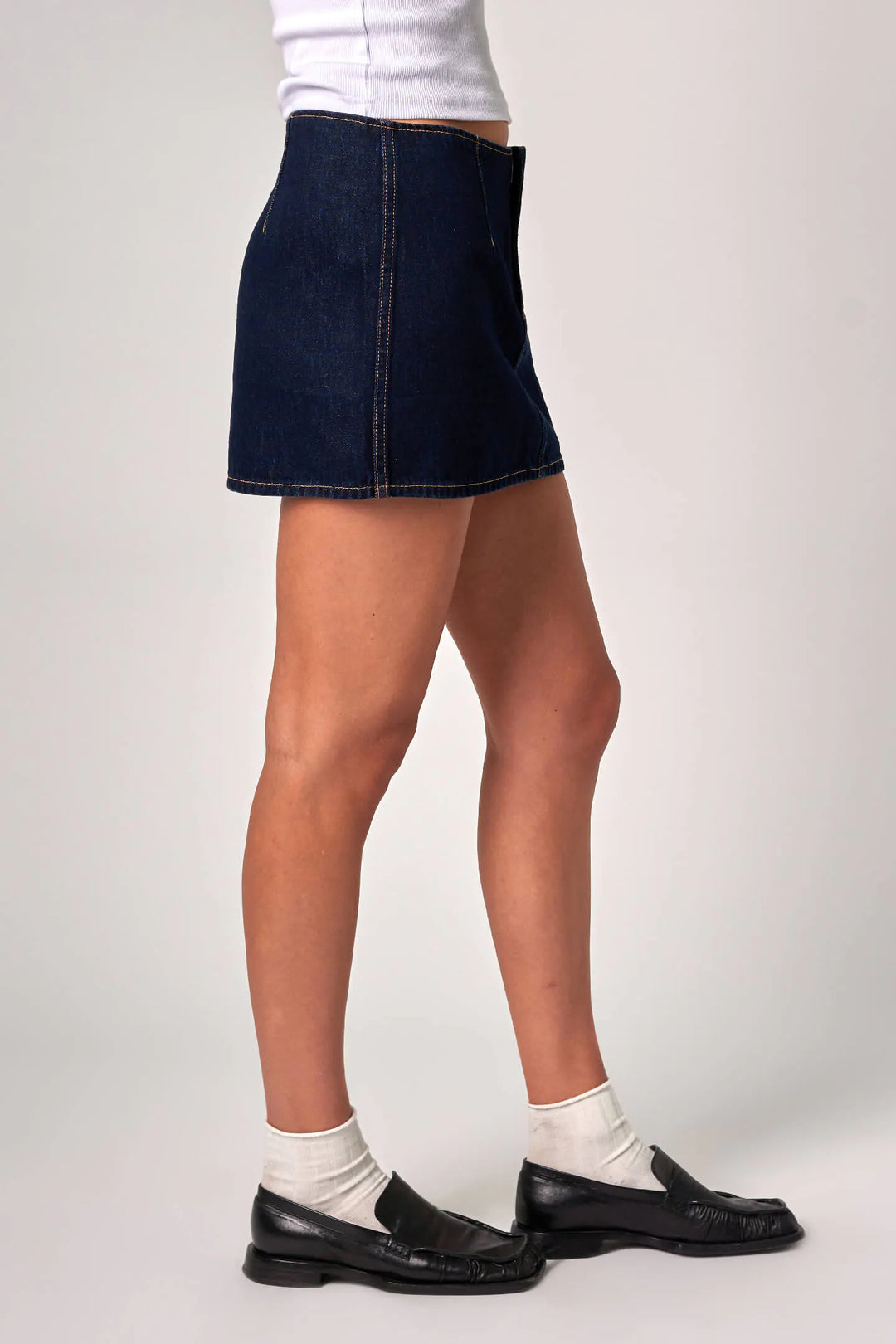 Neuw Denim Recut Mini Skirt - Rinse Denim