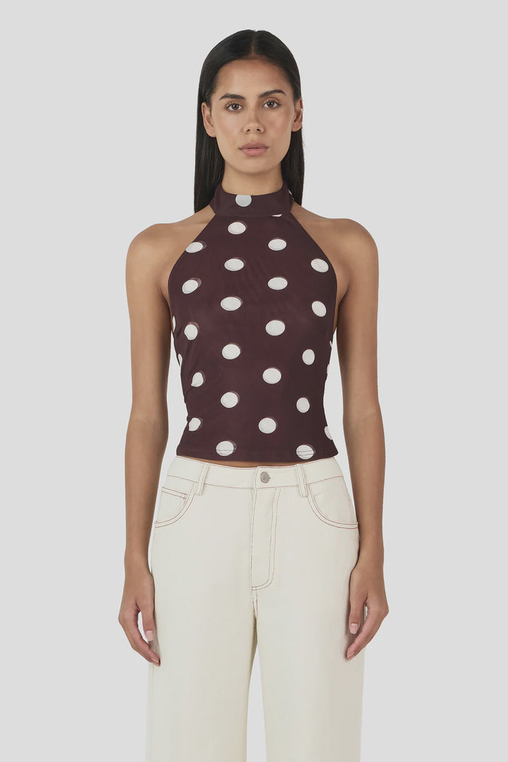 Ownley Nola Halter Top - Pinot Polka