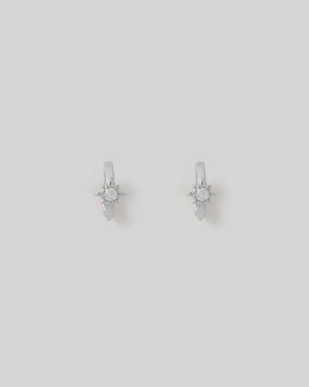 Arms Of Eve Nova Silver Huggie Earrings