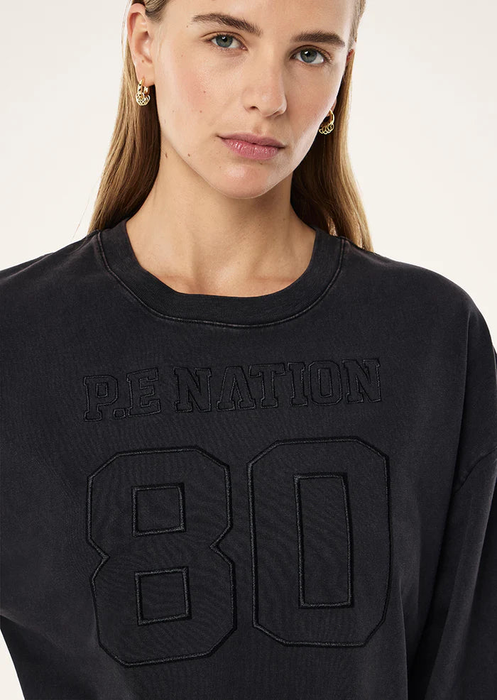 P.E Nation Oversized LS Tee - Washed Black