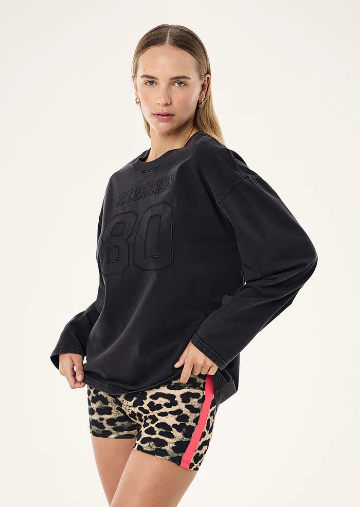 P.E Nation Oversized LS Tee - Washed Black