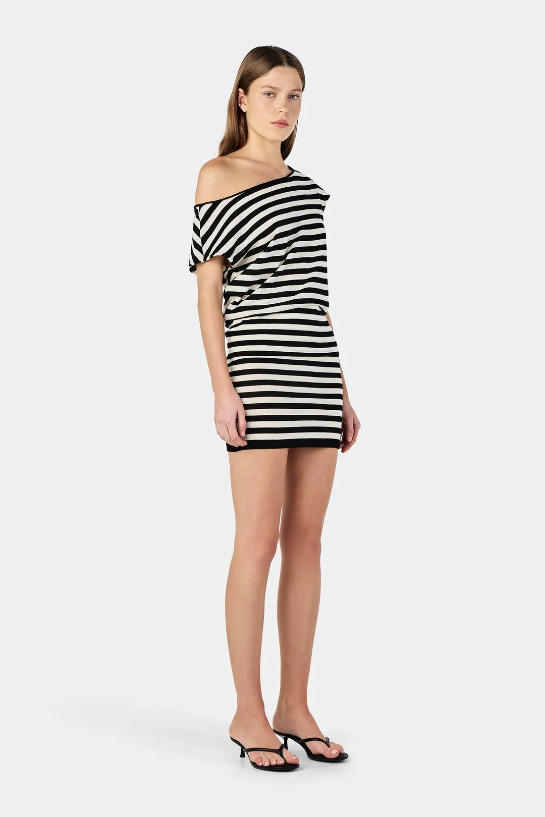 Ownley Calder Knit Top - Black/Cream Stripe