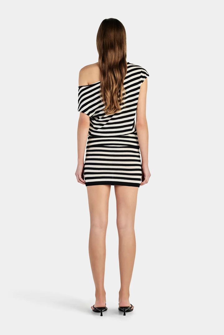 Ownley Calder Knit Top - Black/Cream Stripe