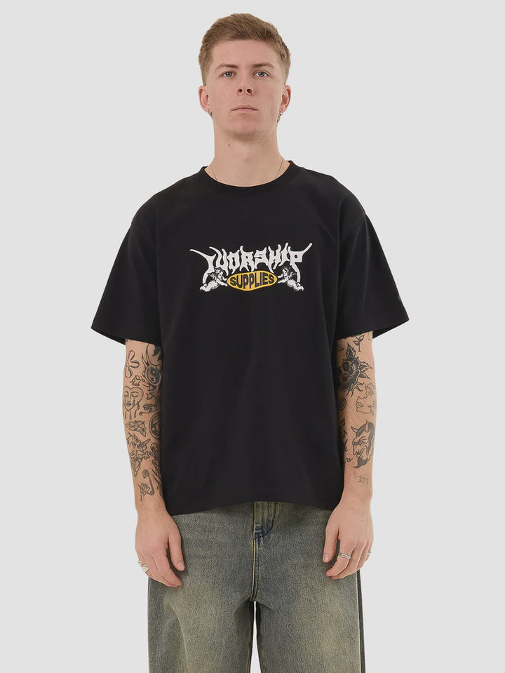 Worship Supplies Messenger Tee - Black