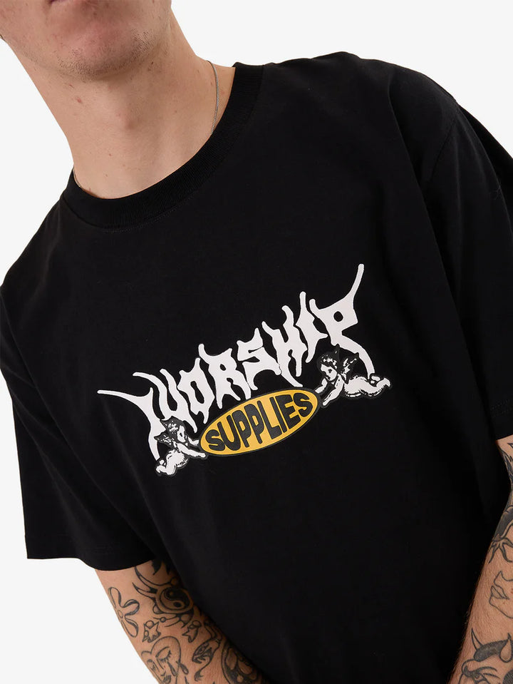 Worship Supplies Messenger Tee - Black