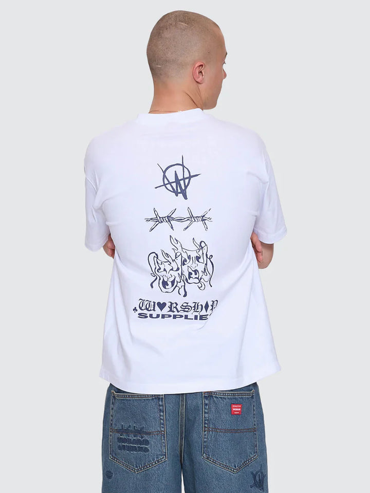 Worship Supplies Scratch Tee - White
