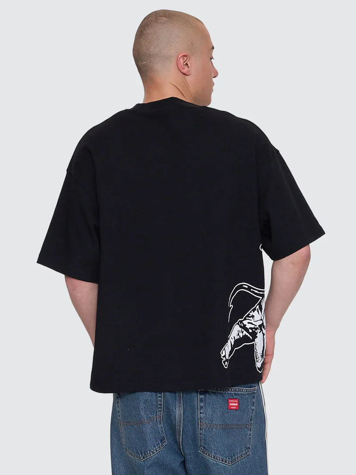Worship Supplies Cherub Box Fit Cropped Tee - Black
