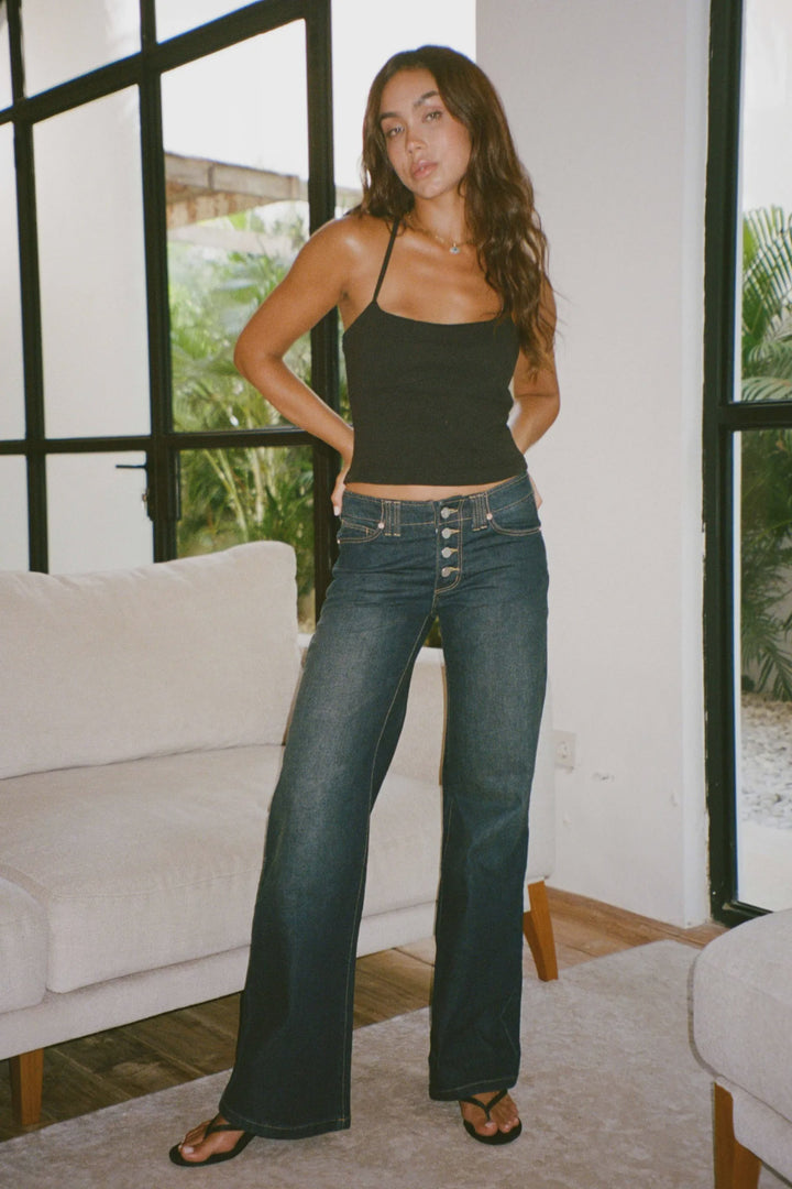 Abrand A 99 Low & Wide Jean - Halle - Dark Denim