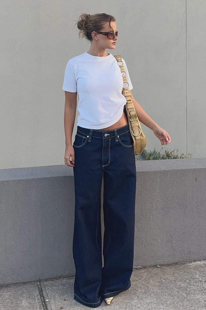 Abrand 99 Low Mega Baggy Jean - Nicky - Rinse Denim