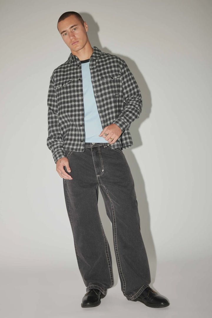 Abrand A5 Big Stitch Jean - Frank - Washed Black