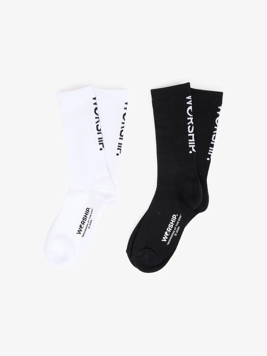 Worship Supplies Core Socks 2 Pack - White & Black