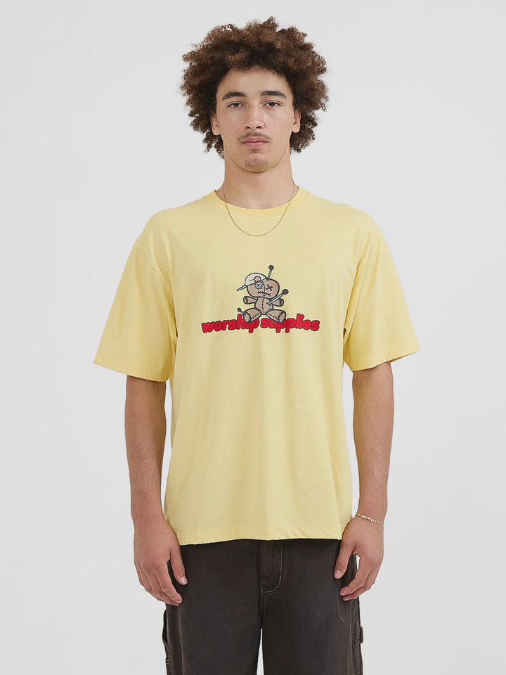 Worship Supplies Dejavoodoo Tee - Popcorn Yellow