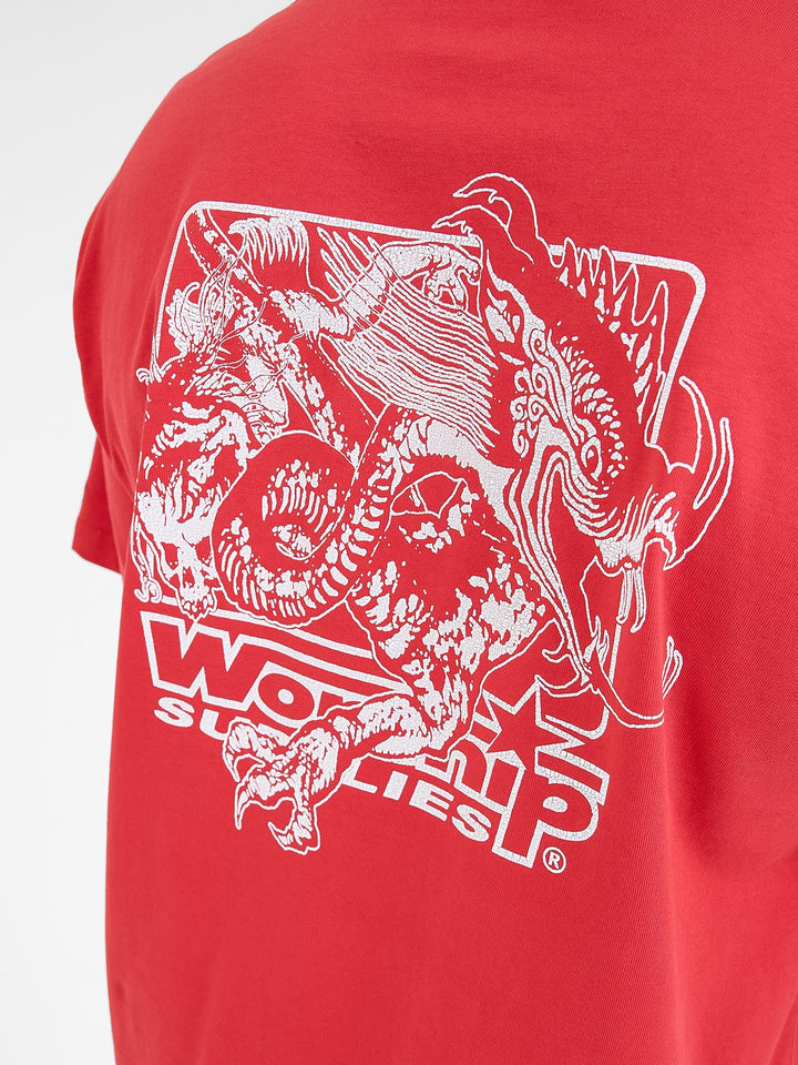 Worship Supplies Push Off Tee - Lucky Red