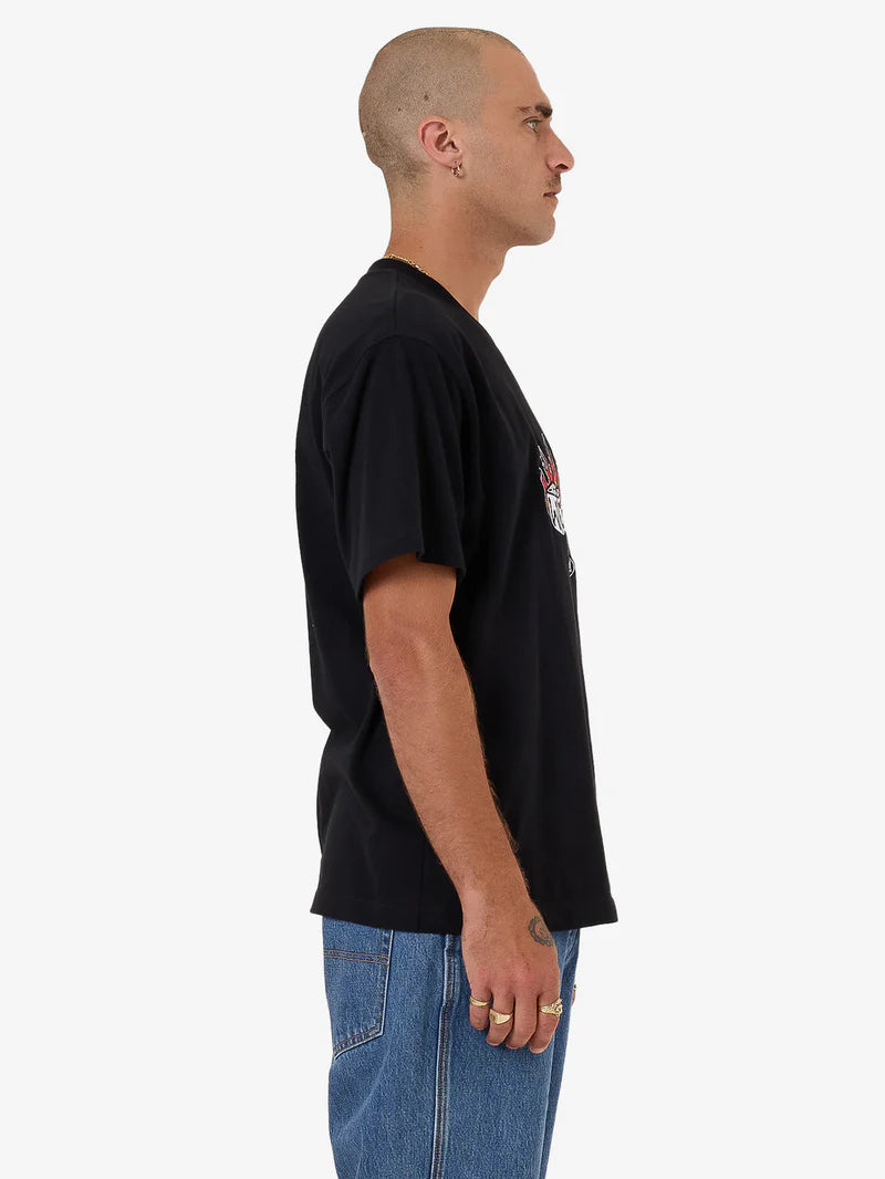 Worship Supplies Snake Eyes Embro Tee - Black