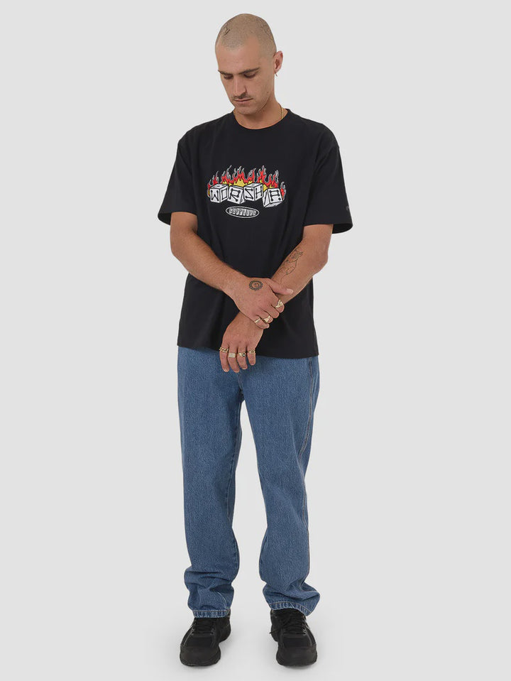 Worship Supplies Snake Eyes Embro Tee - Black