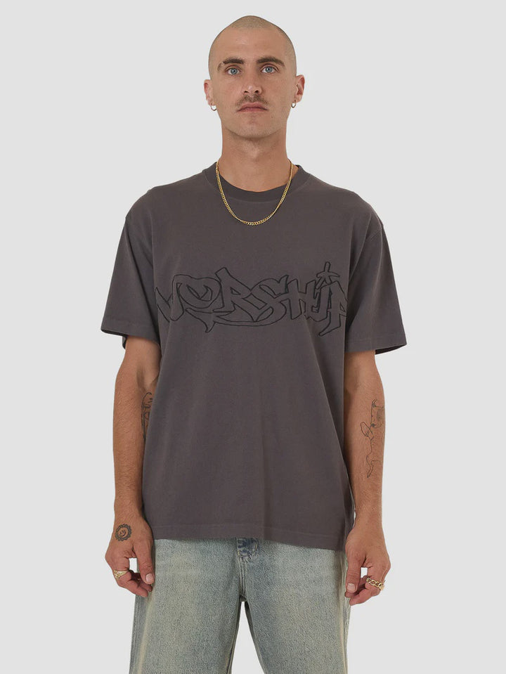 Worship Supplies Throws Tee - Worn Black