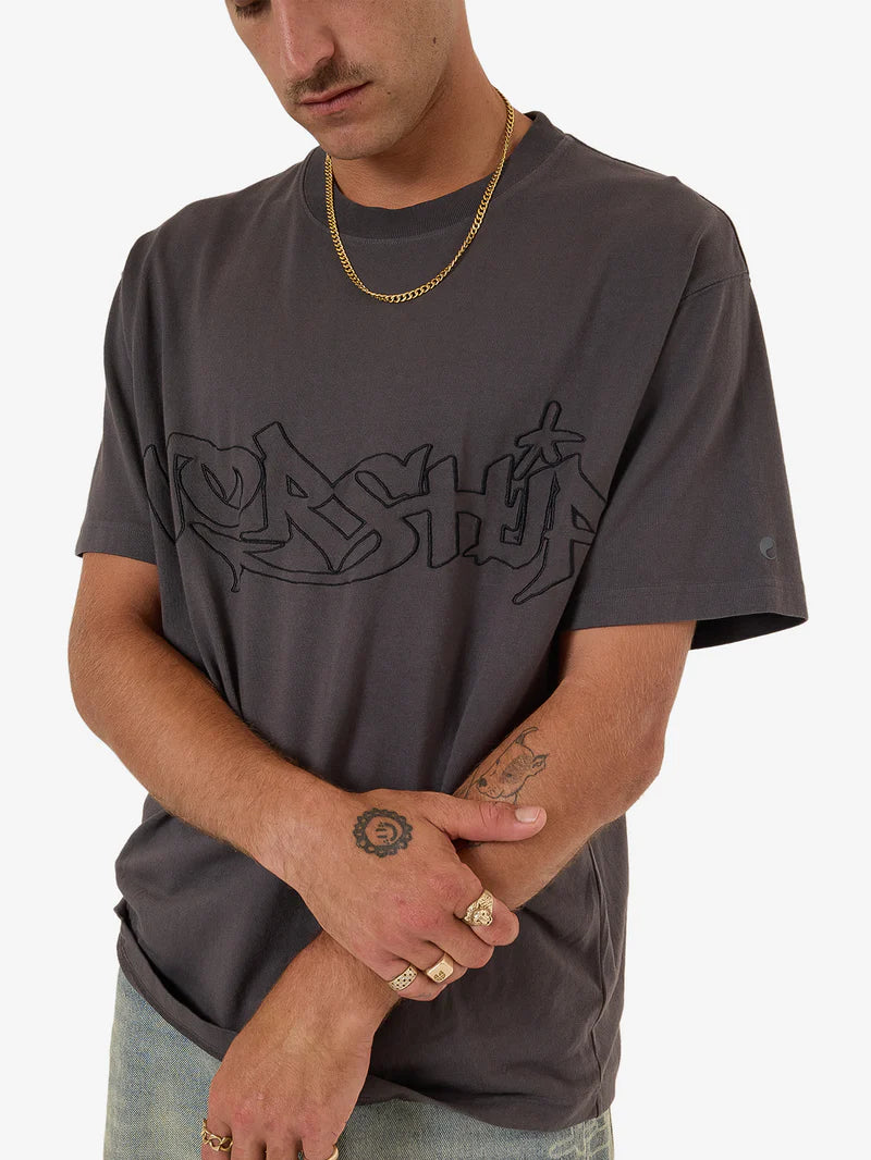 Worship Supplies Throws Tee - Worn Black